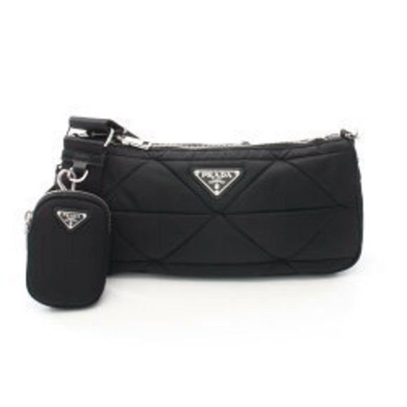 Prada TESSUTO QUILTING Shoulder Bag Nylon Black - Picture 1 of 6